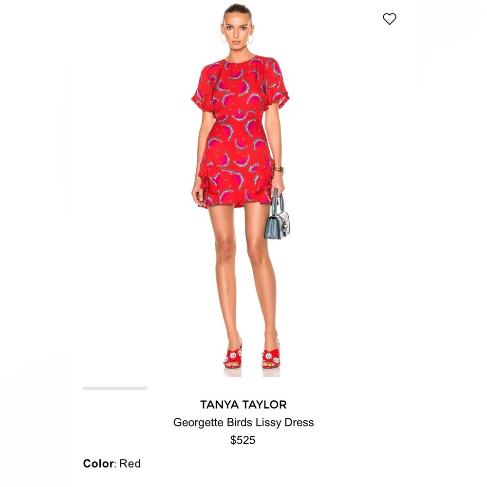 Tanya Taylor Red Printed Dress